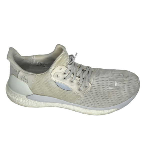 Adidas Boost X Pharrell Williams White Solar HU Glide Mesh Low Top Shoes Size 12 - Picture 4 of 13